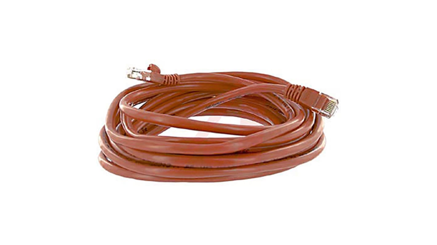 Cinch 73 Ethernetkabel Cat.5e, 15m, Rot Patchkabel, A RJ45 U/UTP Stecker, B RJ45, PVC