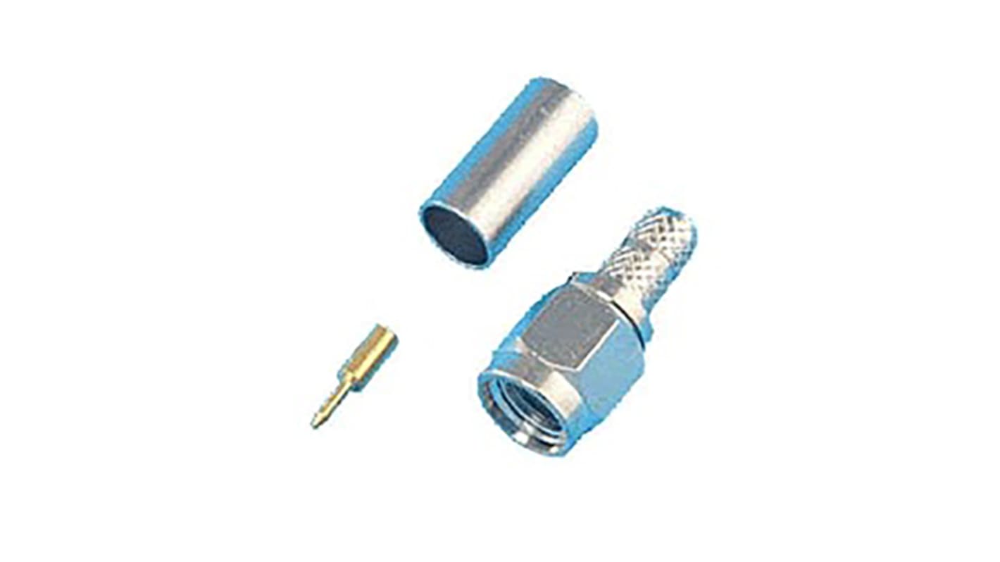 Cinch Connectors SMA Series, Plug Cable Mount SMA Connector, 50Ω, Crimp Termination, Straight Body