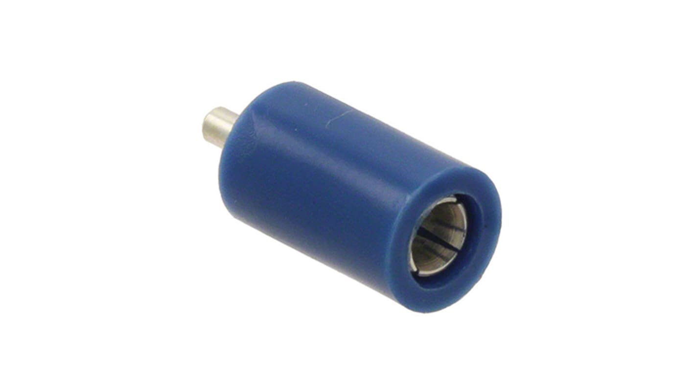 Cinch Connectors Bananenstecker Blau, Kontakt versilbert / 5A, Lötanschluss