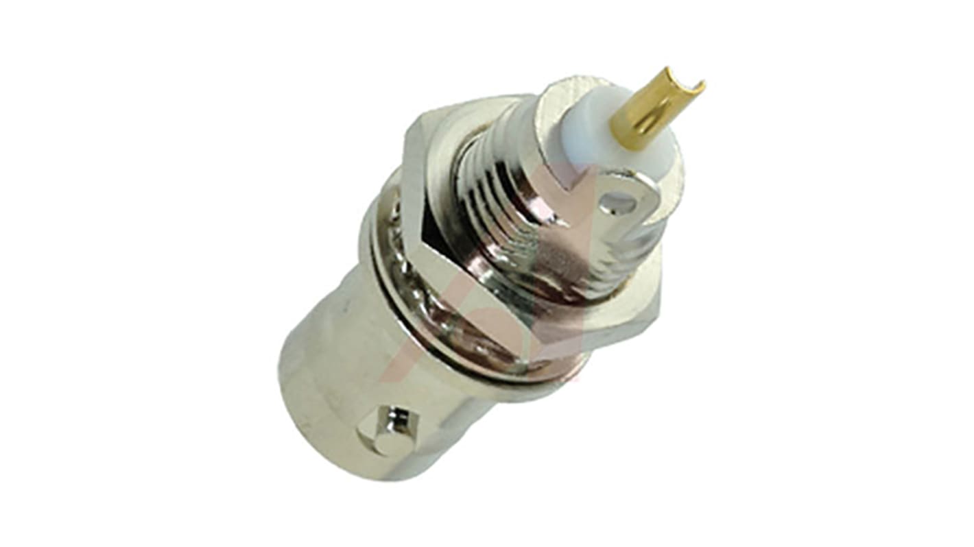 Conector coaxial Cinch CP1094AST, Hembra, Recto, Impedancia 50Ω, Montaje en Panel, Terminación de Soldador, Sí, 0 to