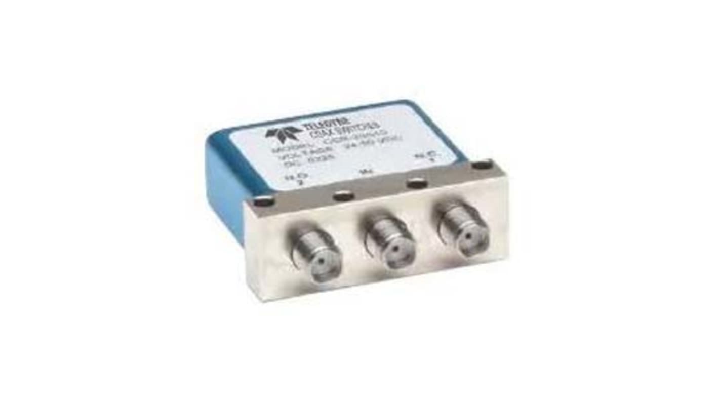 Teledyne RF Switch, SPDT, SMA Female Connector, 18GHz Max, 60dB Isolation, 20ms, 50Ω Output