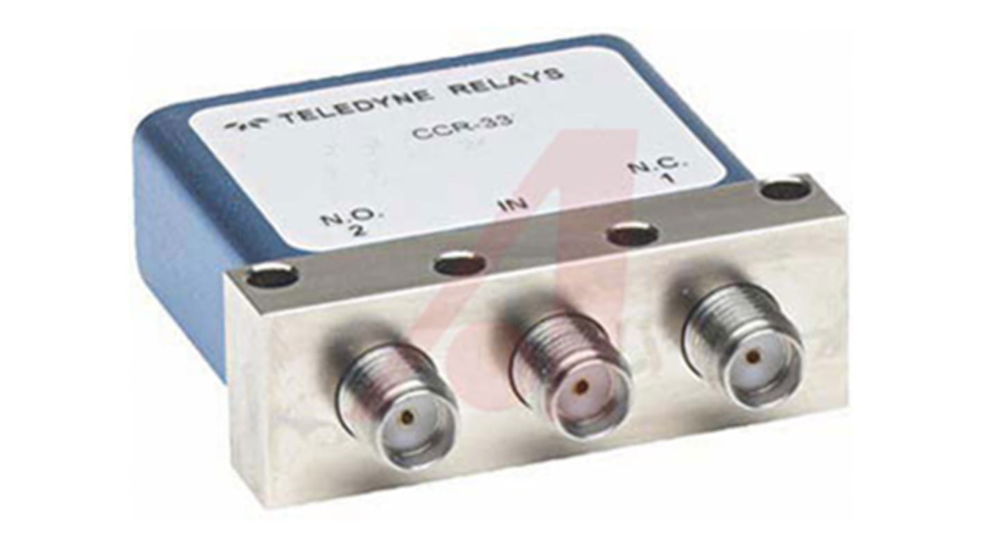 Commutateur coaxial, SMA Femelle, Teledyne, CCR-33S3C, Impédence de sortie 50Ω, de 0GHz à 18GHz