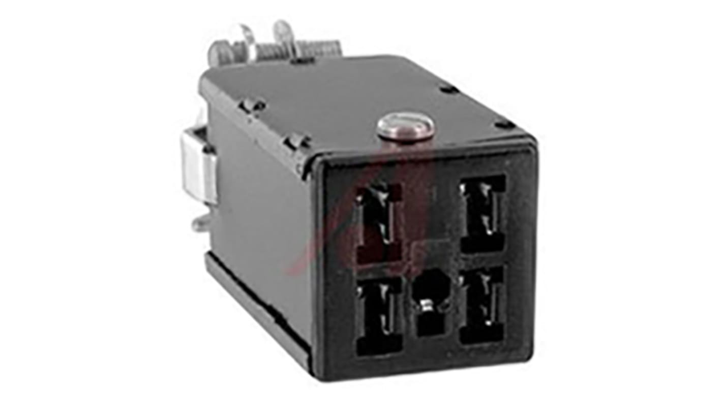 Cinch Connectors, 2400 Black Panel Mount Industrial Power Socket, Rated At 15.0A, 250.0 V