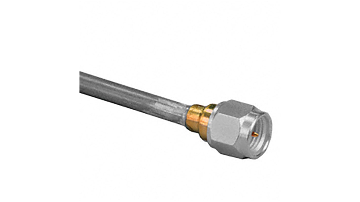 Cinch Connectors SMA Series, Plug Cable Mount SMA Connector, 50Ω, Solder Termination, Straight Body