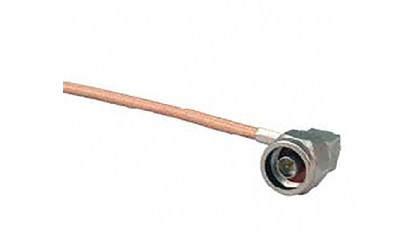 Cinch Connectors, Plug Cable Mount N Connector, 50Ω, Crimp Termination, Right Angle Body