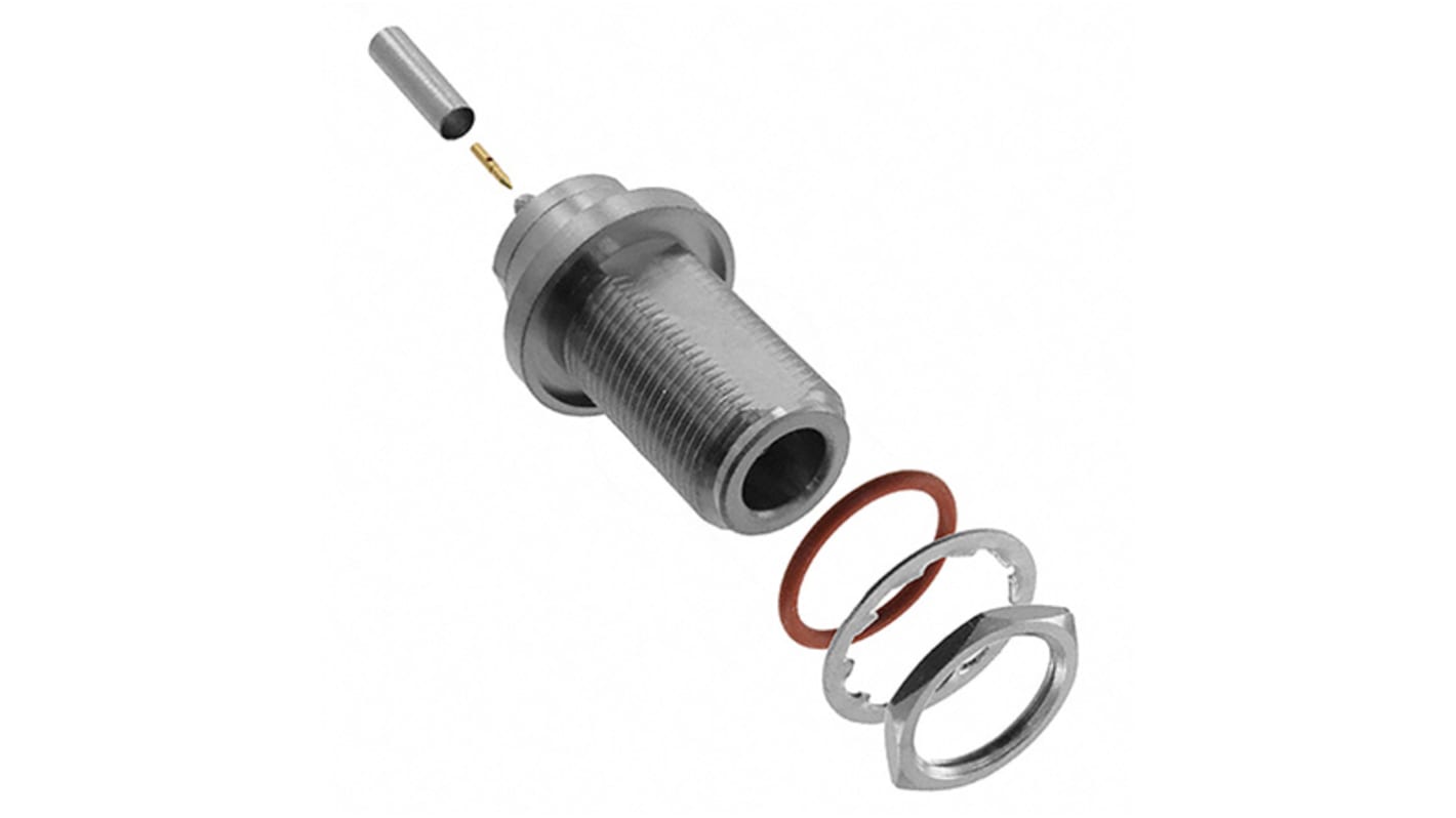 Cinch Connectors, jack Cable Mount N Connector, 50Ω, Crimp Termination, Straight Body