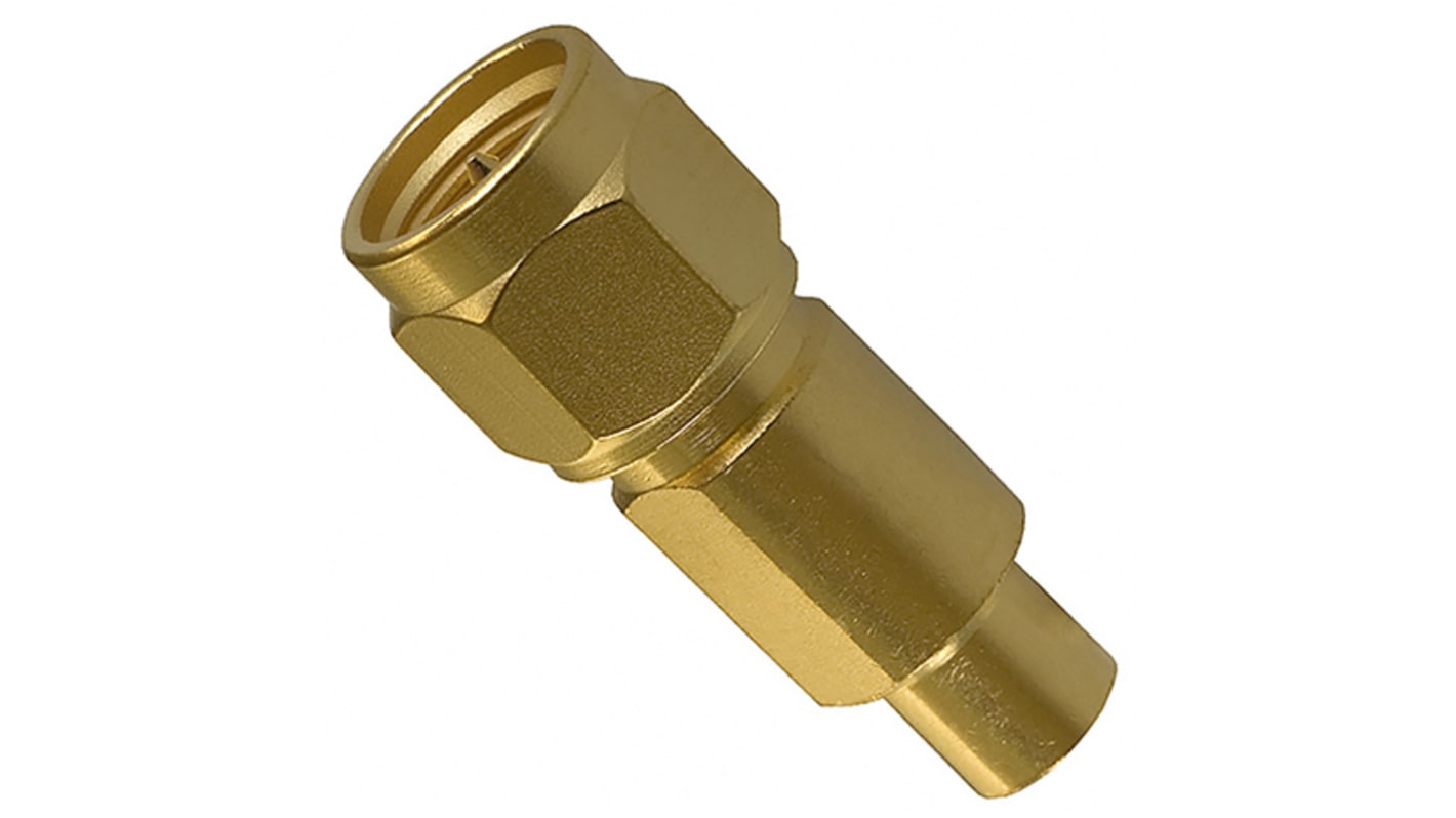 Cinch Connectors MCX, SMA Series Female, Male SMA Connector, 50Ω, Straight Body