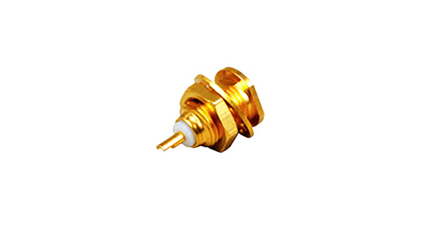 Cinch Connectors MCX Series, jack Bulkhead Mount MCX Connector, 50Ω, Solder Termination, Straight Body