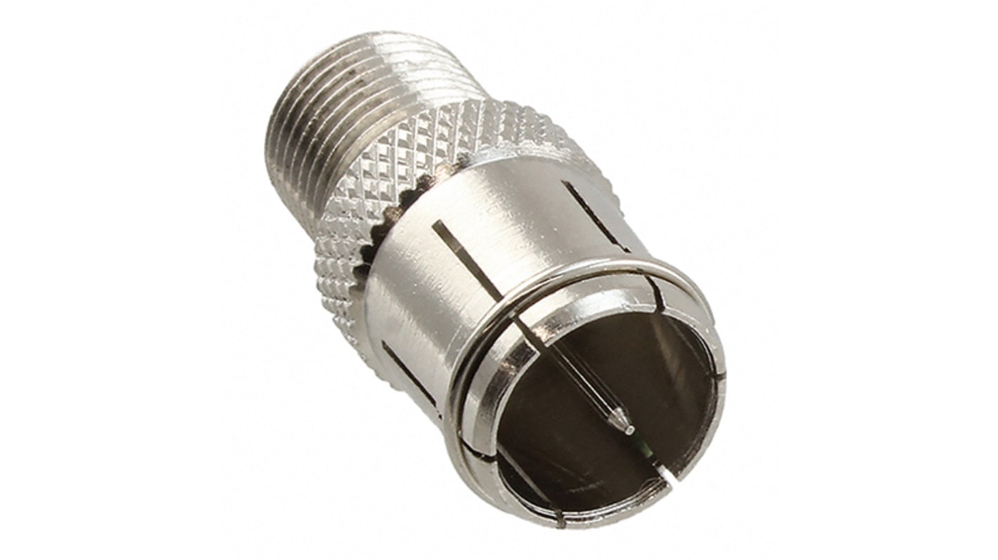 Conector coaxial Cinch 25-7140, Hembra, Macho, Recta, Impedancia 75Ω, 0 to 750MHZ, Níquel