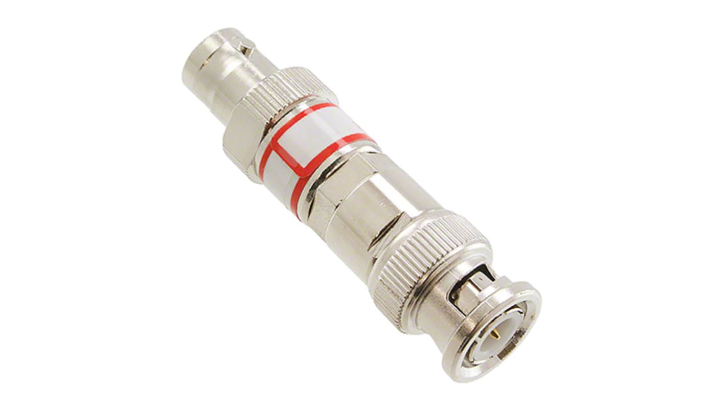 50Ω RF Attenuator Straight BNC Connector BNC Plug to BNC Socket 10dB, Operating Frequency 0 → 2GHz