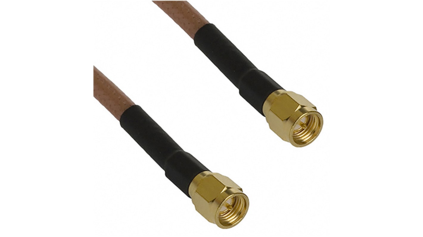 Cinch 415 Series Male SMA to Male SMA Coaxial Cable, 609.6mm, RG142 Coaxial, Terminated