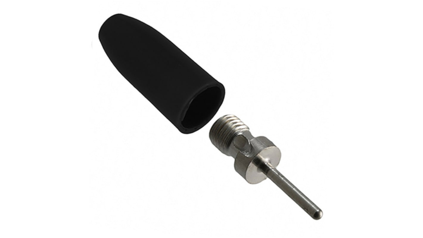 Cinch Connectors Black Female Test Socket, 2mm Connector, Solder Termination, 10A, 1750V, Nickel Plating