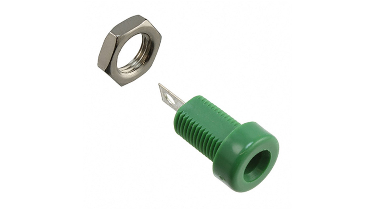 Fiche banane femelle 4 mm Cinch Vert Femelle 15A 3500V