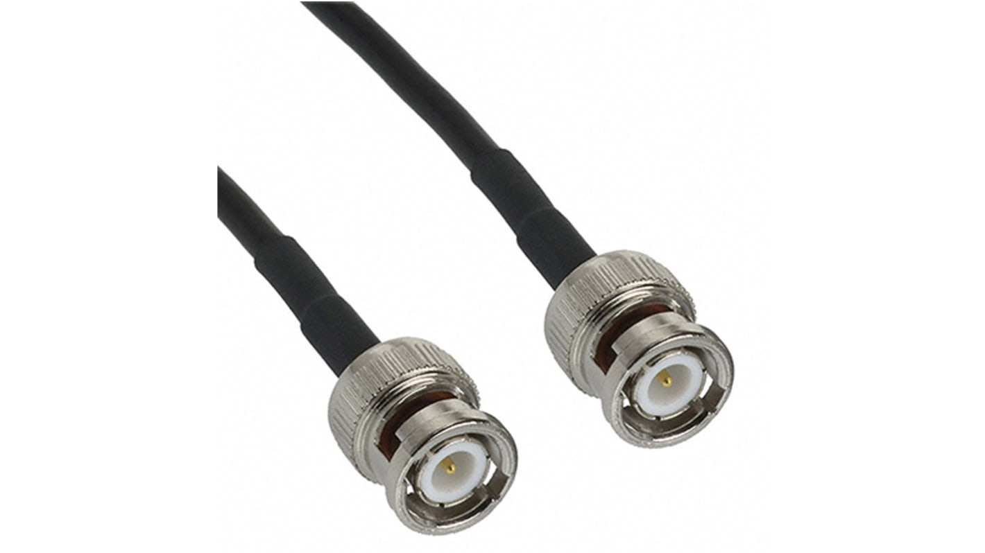 Cinch 415 Series Male BNC to Male BNC Coaxial Cable, 609.6mm, Belden 8218 Coaxial, Terminated