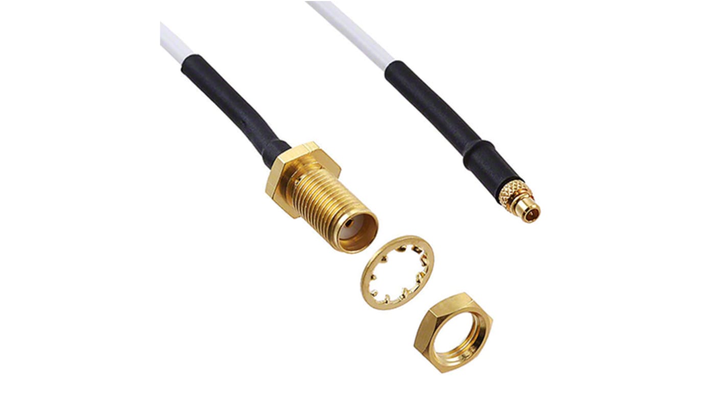 Cinch 415 Series Male MMCX to Female SMA Coaxial Cable, 304.8mm, RG178 Coaxial, Terminated