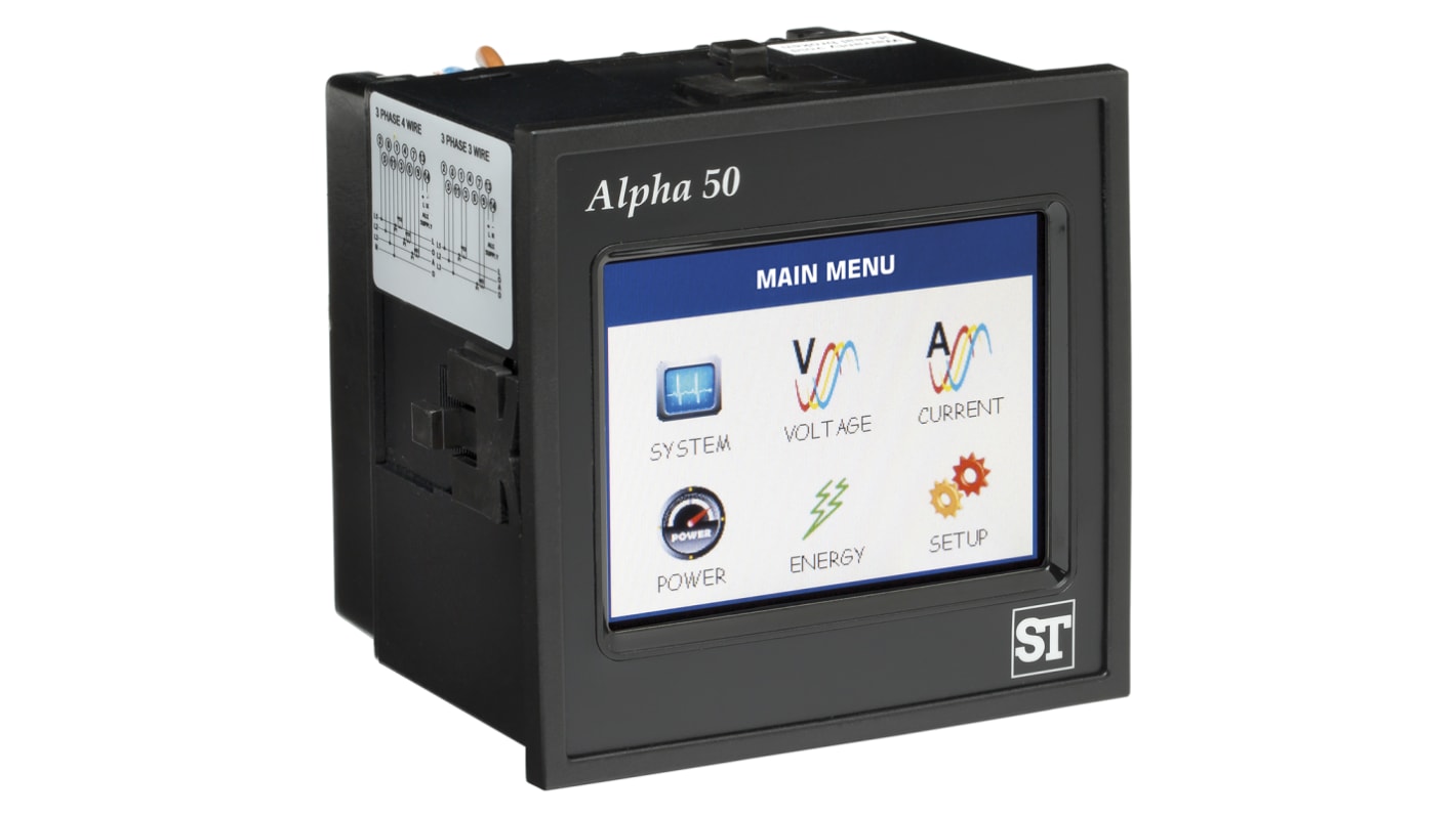 Sifam Tinsley Alpha 50 LCD Digital Panel Multi-Function Meter for Current, Voltage, 92mm x 92mm