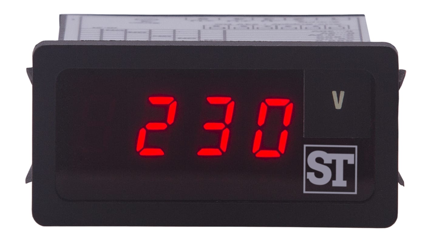 Sifam Tinsley Beta 90 7-Segment-Anzeige Einbaumessgerät für Spannung H 22.2mm B 48mm 4-Stellen T. 66.5mm 8 mm