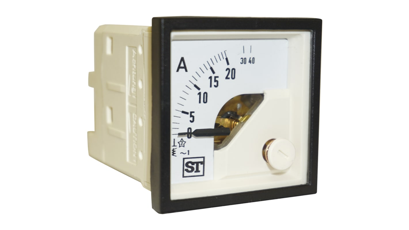 Sifam Tinsley Sigma Analogue Panel Ammeter 20A AC, 48mm x 48mm Moving Iron