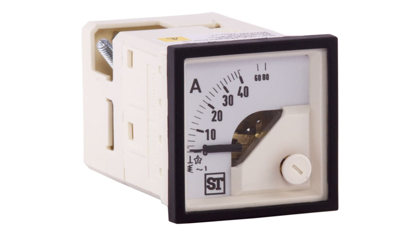 Sifam Tinsley Sigma Analogue Panel Ammeter 40A AC, 48mm x 48mm Moving Iron