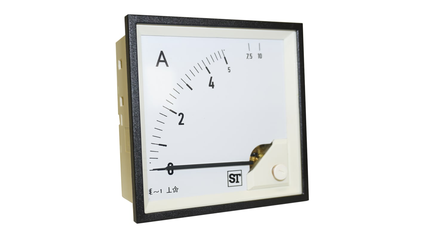 Sifam Tinsley Sigma Analogue Panel Ammeter 5A AC, 92mm x 92mm Moving Iron