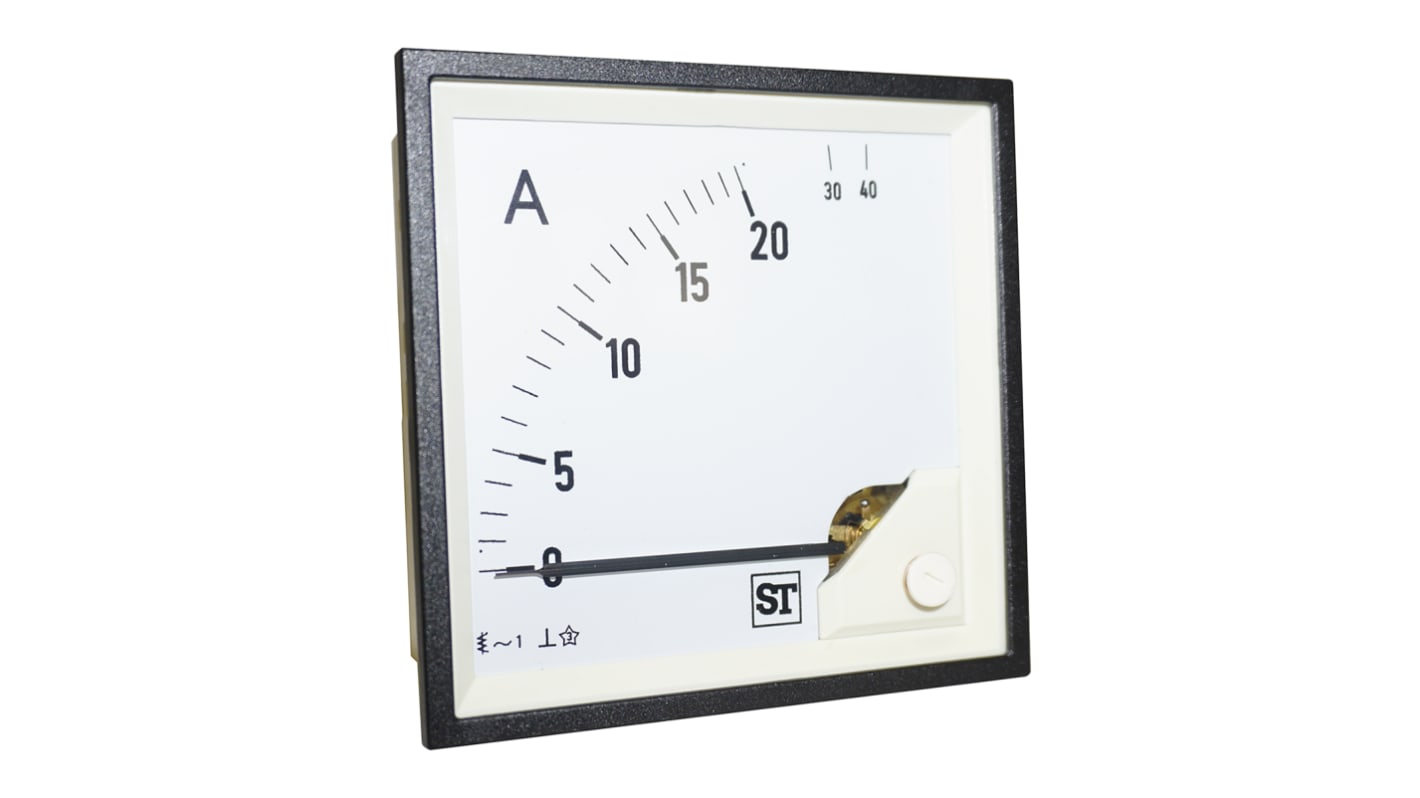 Sifam Tinsley Sigma Analogue Panel Ammeter 20A AC, 92mm x 92mm Moving Iron