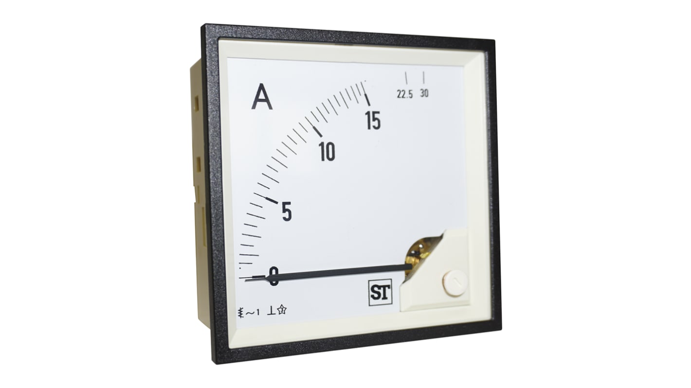 Sifam Tinsley Sigma Analogue Panel Ammeter 15A AC, 92mm x 92mm Moving Iron