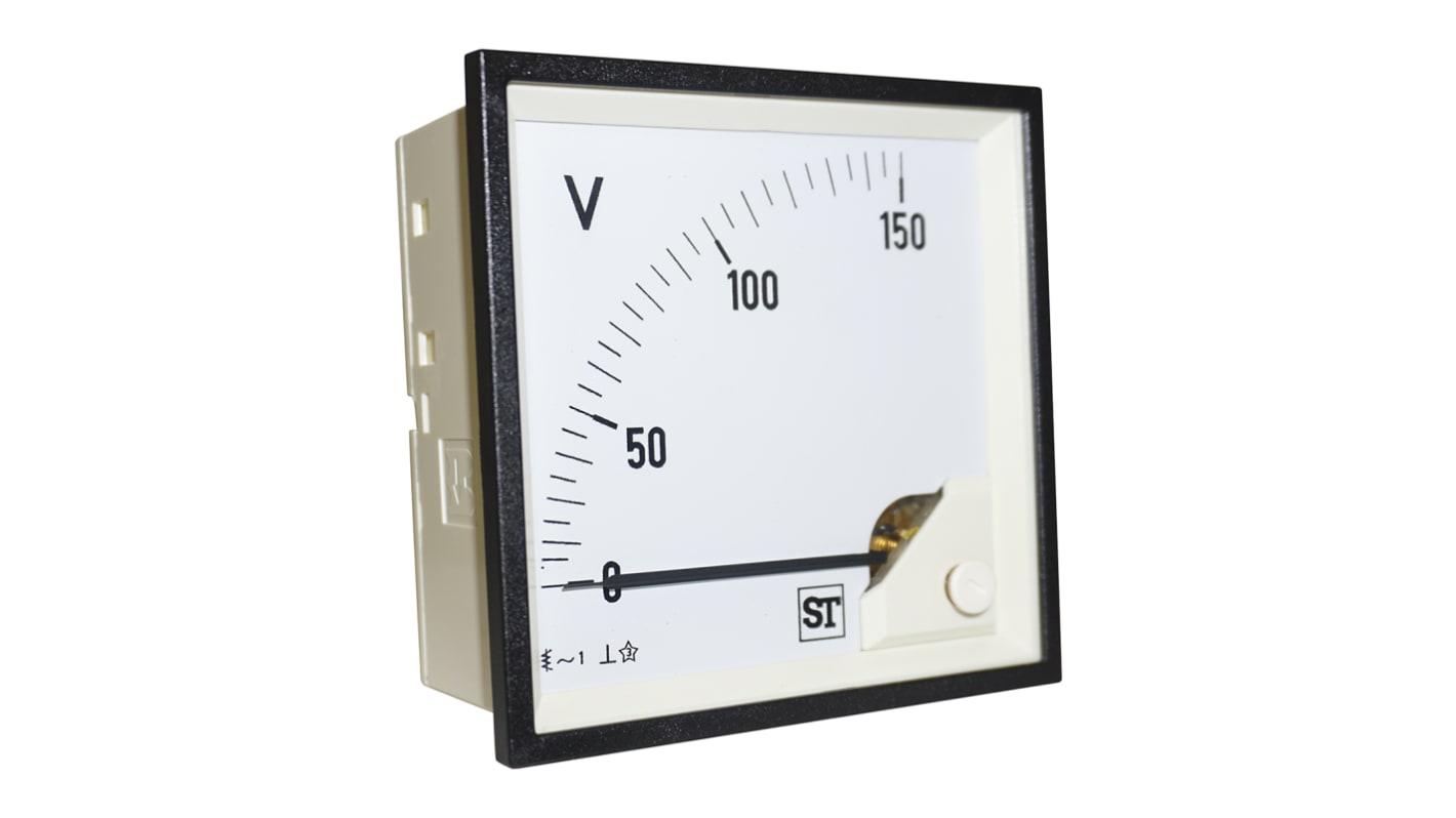 Voltímetro analógico AC Sifam Tinsley Sigma, dim. 92mm x 92mm