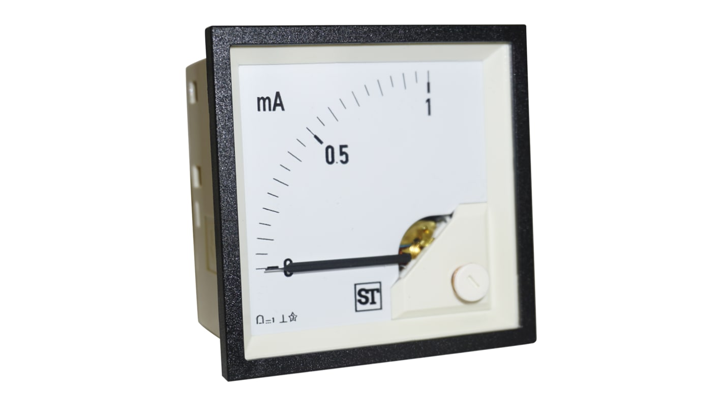 Sifam Tinsley Sigma Analogue Panel Ammeter 1mA DC, 68mm x 68mm Moving Coil