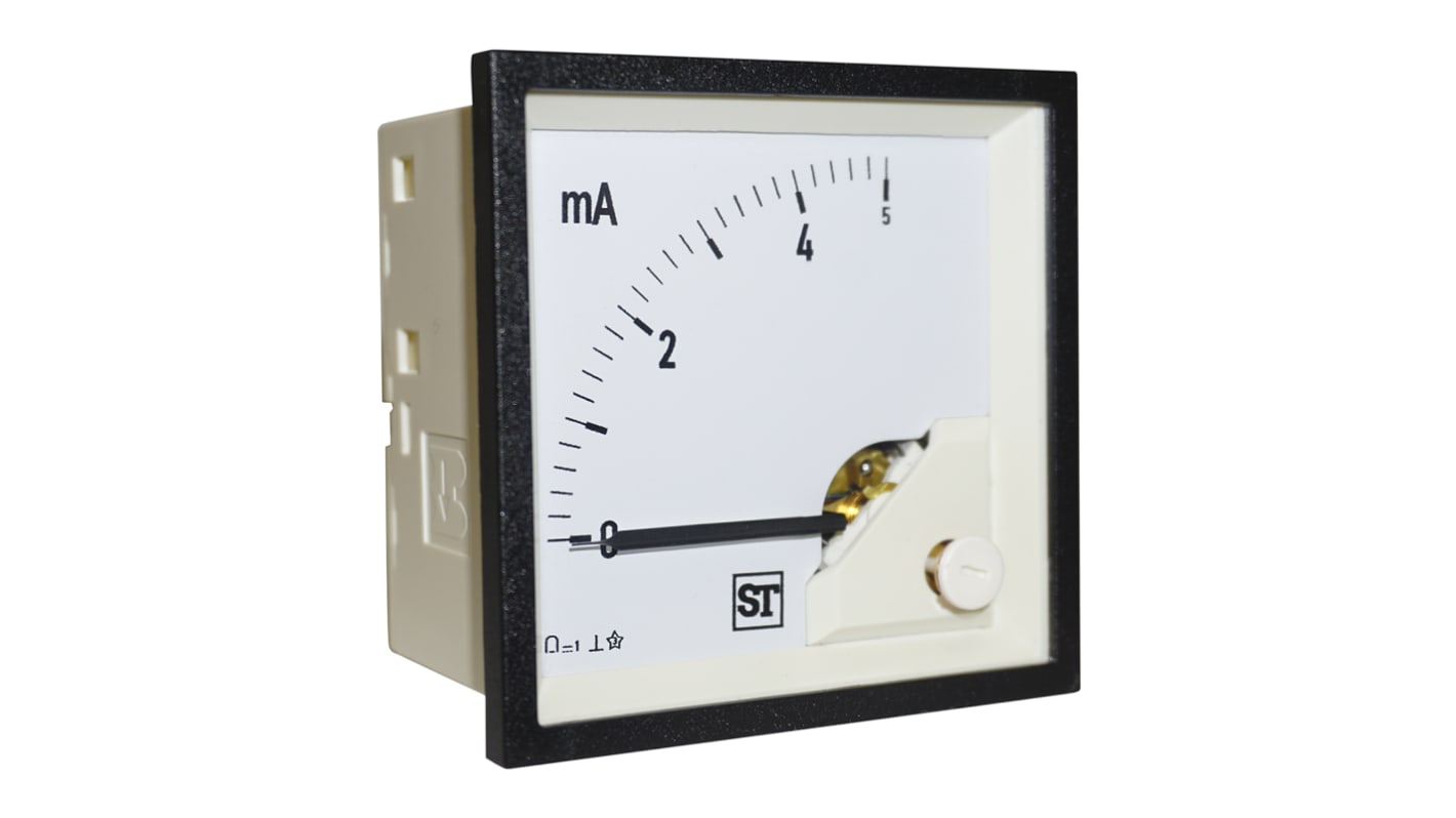 Sifam Tinsley Sigma Amperemeter 10mA DC Drehspule, 68mm x 68mm T. 54mm, Maximum of 10mA