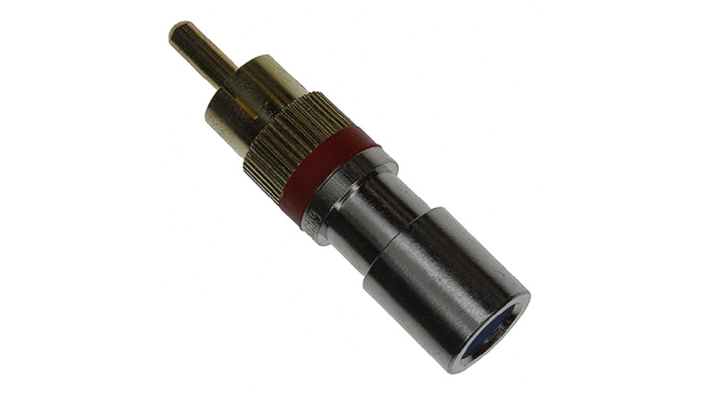 Cinch Connectors Stecker Abgewinkelt Rot Cinchstecker, Kontakt vernickelt, Kabelmontage