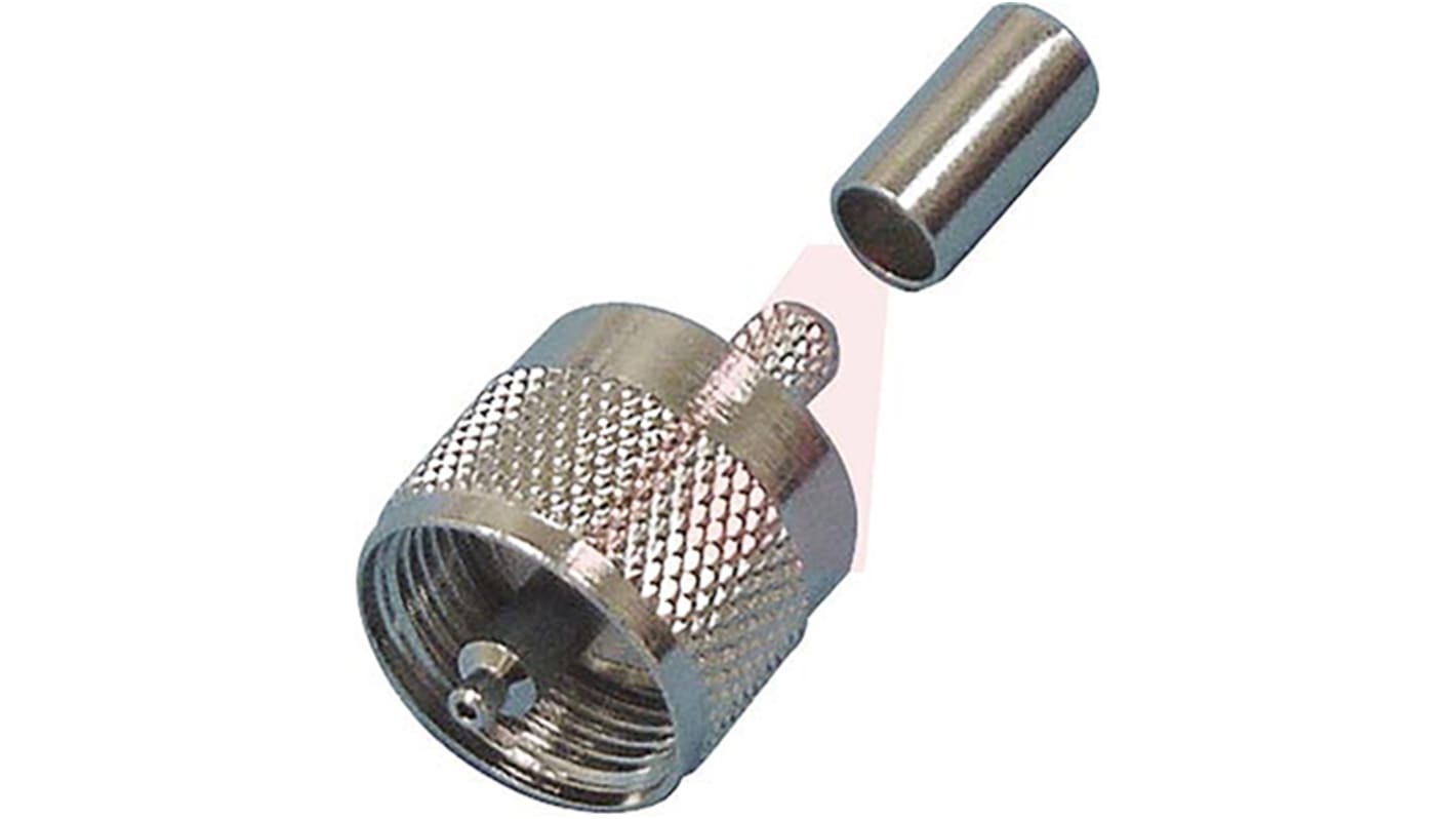 Cinch, Plug Cable Mount UHF Connector, Crimp Termination, Straight Body