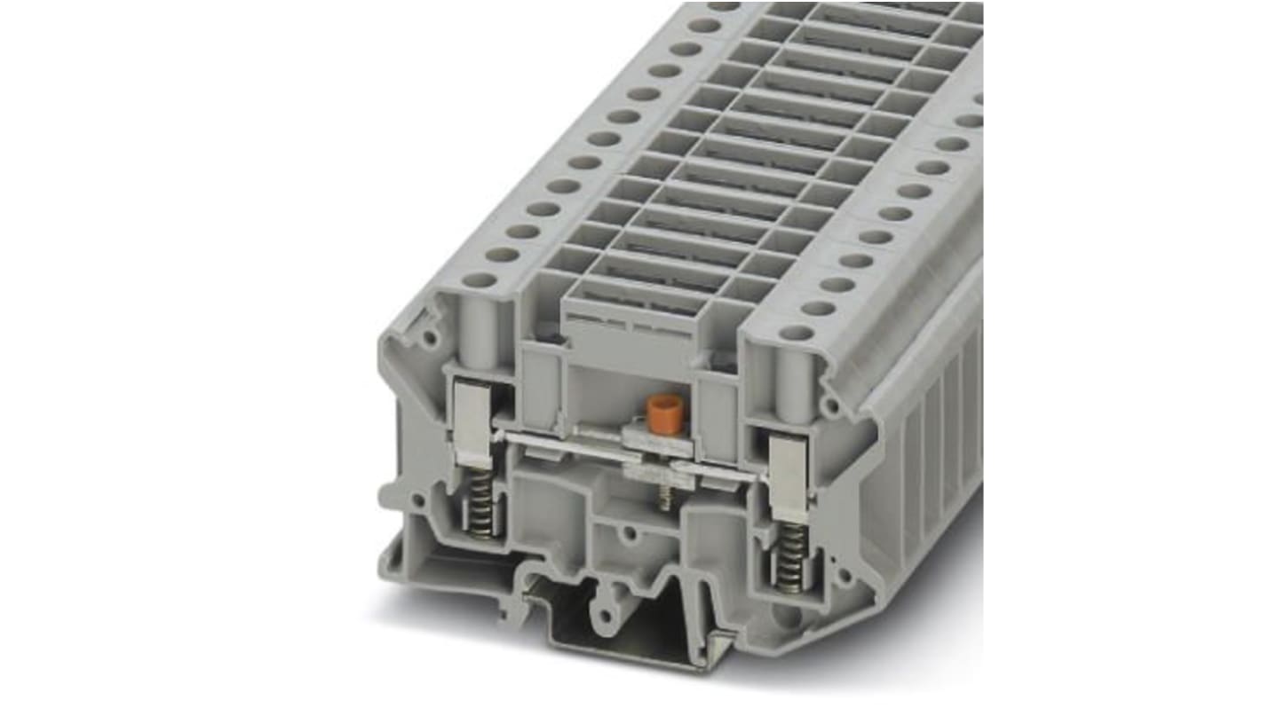 Phoenix Contact USST 6-T/SB Series Grey Disconnect Terminal Block, Single-Level, Screw Termination