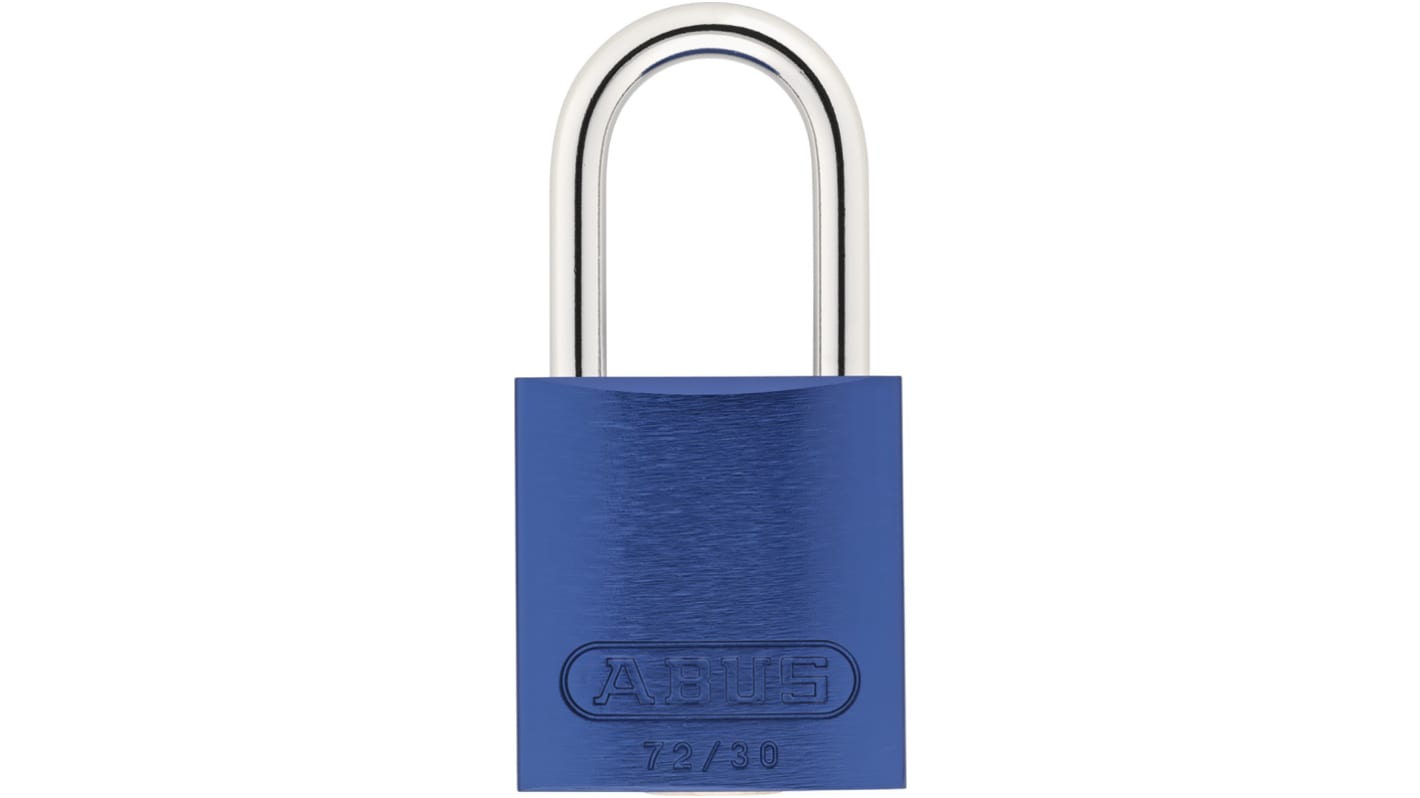 ABUS Aluminium, Stahl Vorhängeschloss mit Schlüssel Blau, Bügel-Ø 4.4mm x 50mm