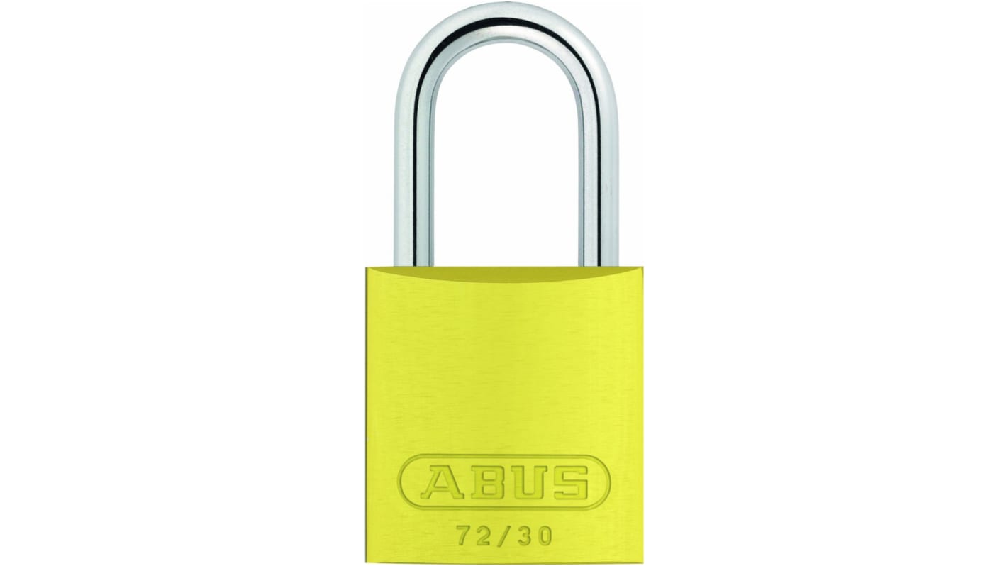 Candado de Aluminio, acero ABUS , Ø de grillete 6.5mm, color Amarillo, para  Interior, exterior