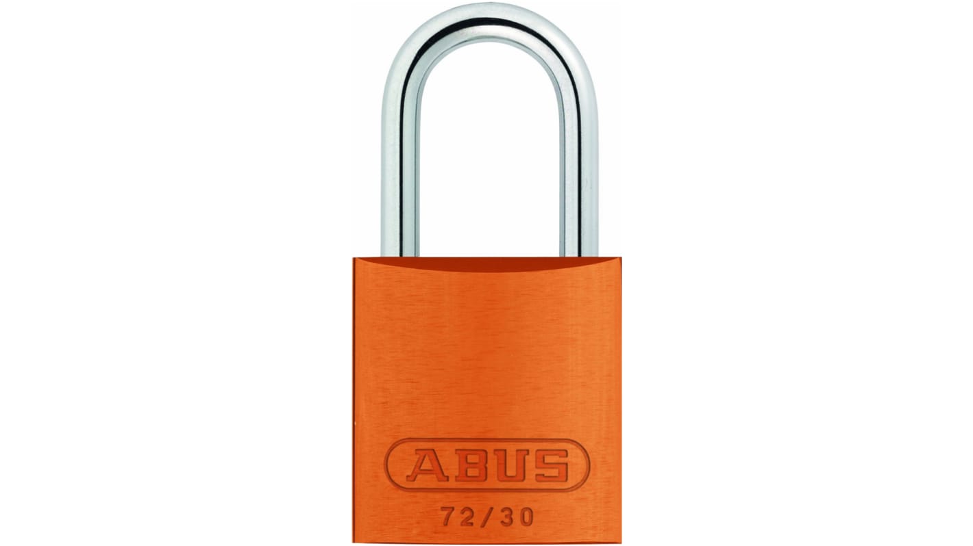 Lucchetto di sicurezza con chiave ABUS per uso interno ed esterno, in , anello da 4.4mm, L. 50mm, col Arancione