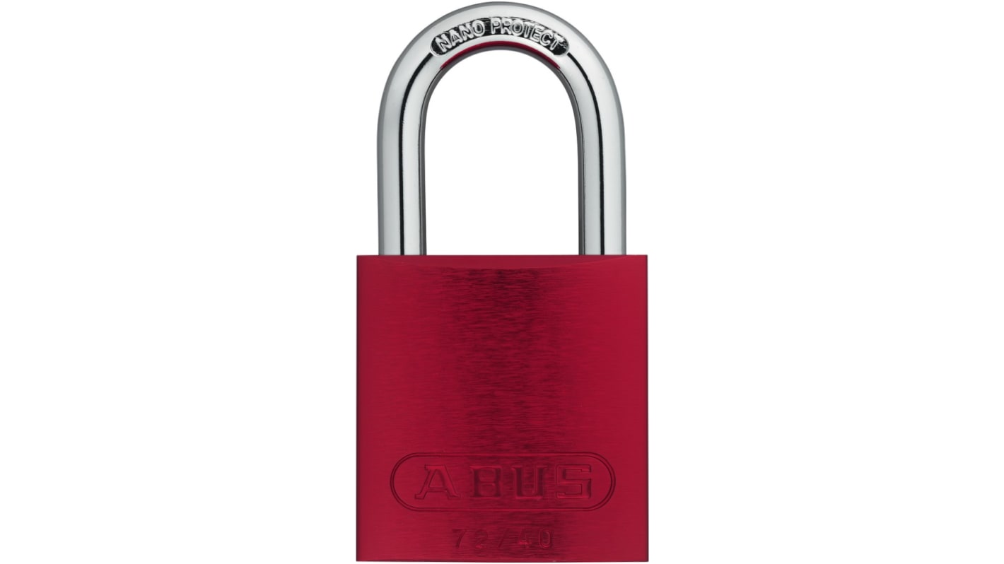 Lucchetto di sicurezza con chiave ABUS per uso interno ed esterno, in , anello da 6.5mm, L. 46mm, col Rosso