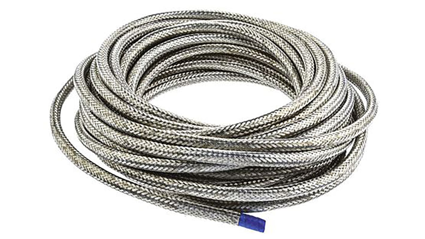 TE Connectivity Expandable Braided Nickel Plated Copper Alloy Cable Sleeve, 20mm Diameter, 10m Length, RayBraid Series
