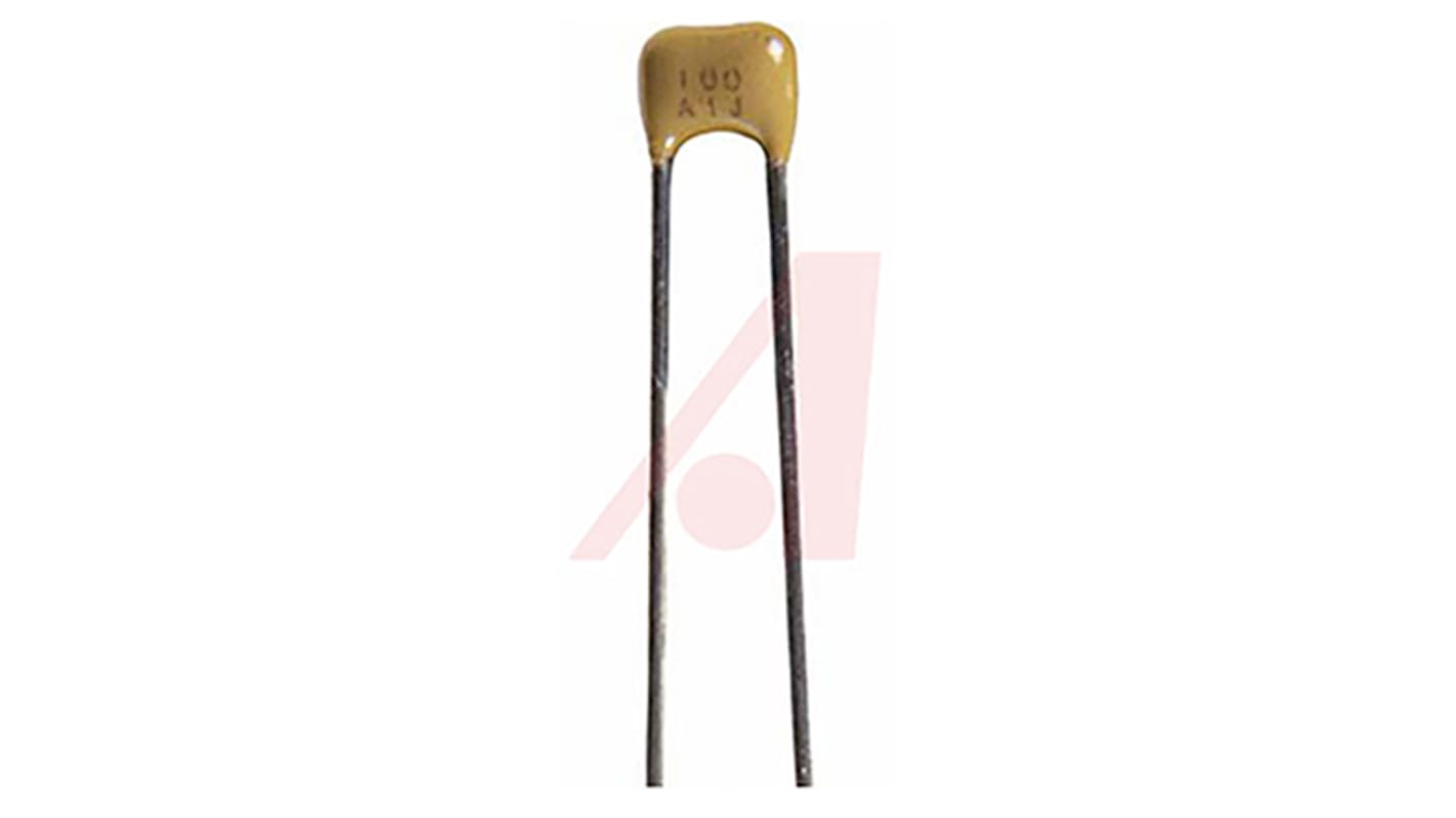 KYOCERA AVX 33pF Multilayer Ceramic Capacitor MLCC, 100V dc V, ±10% , Through Hole