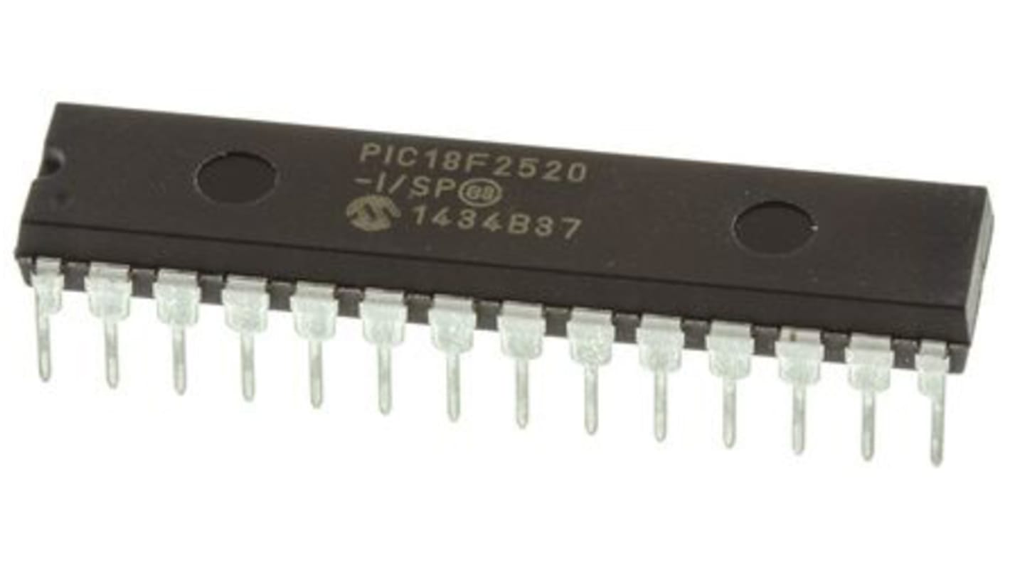 Microcontrollore Microchip, PIC, SPDIP, PIC18F, 28 Pin, Su foro, 8bit, 40MHz