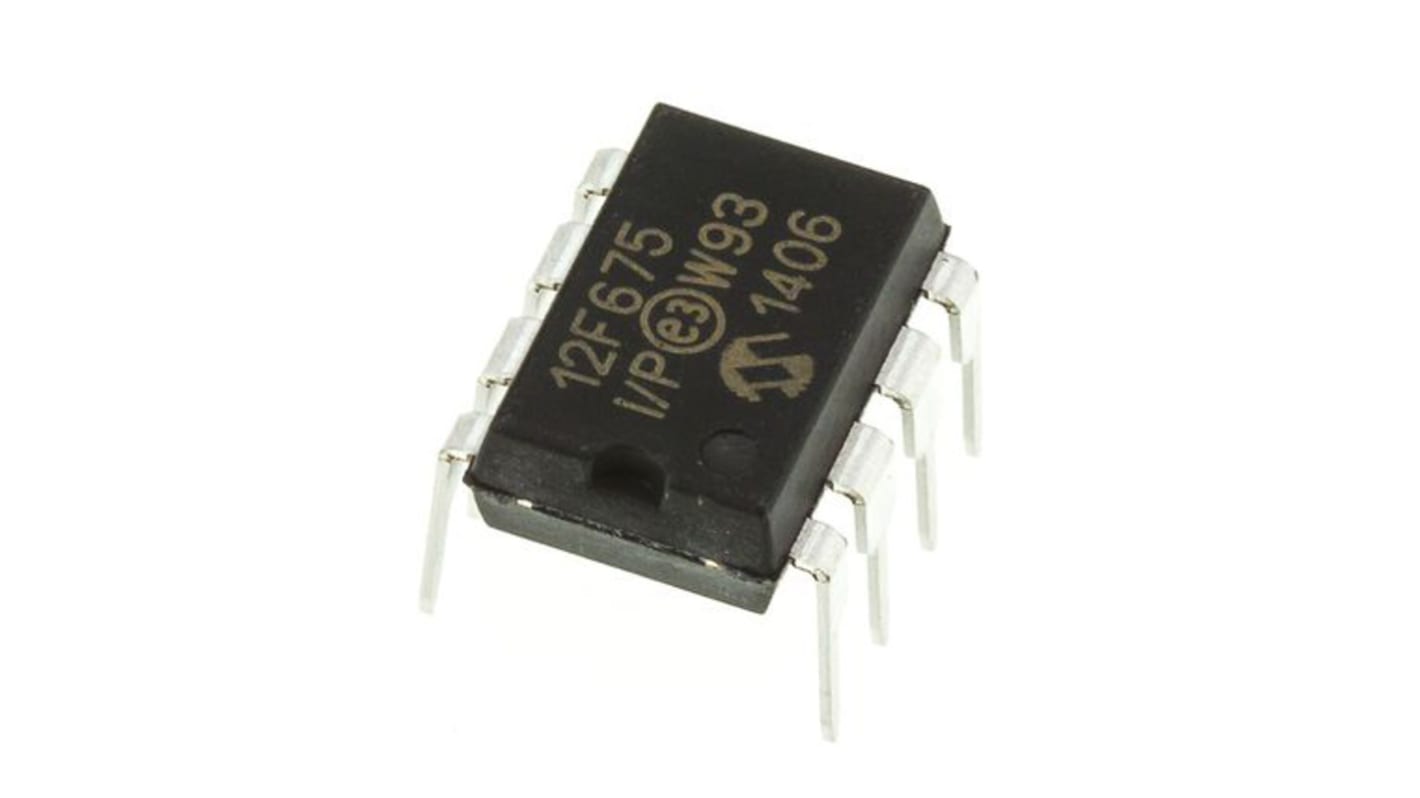 Microcontrollore Microchip, PIC, PDIP, PIC12F, 8 Pin, Su foro, 8bit, 20MHz