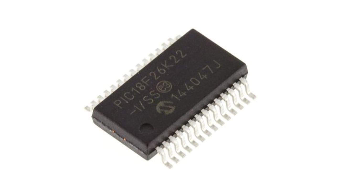 Microcontrollore Microchip, PIC, SSOP, PIC18F, 28 Pin, Montaggio superficiale, 8bit, 64MHz