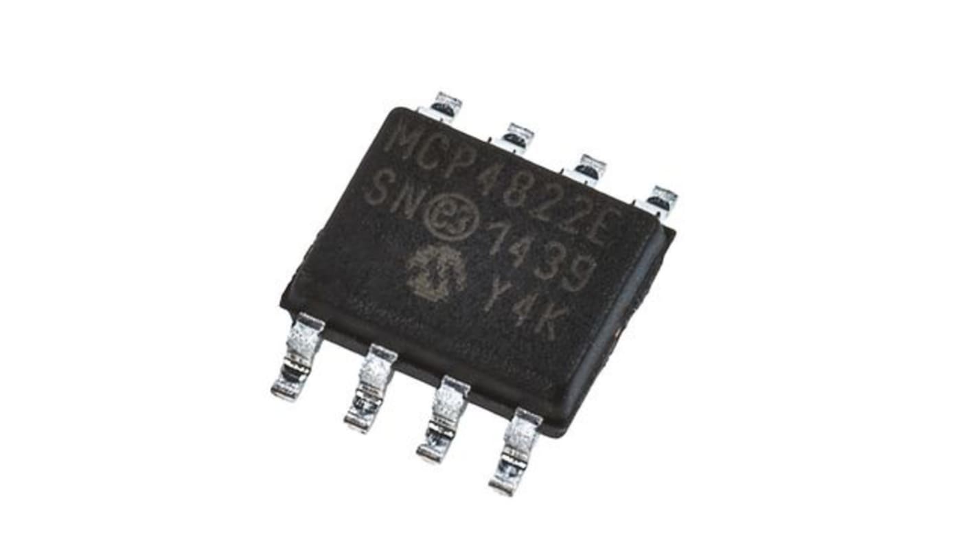 Microchip 12 bit DAC MCP4822-E/SN, Dual SOIC, 8-Pin, Interface Seriell (SPI/Microwire)