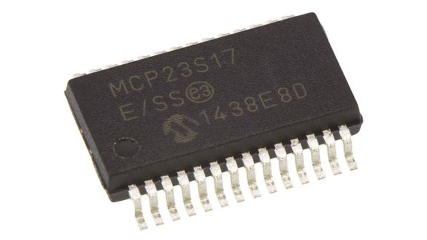 Espansione I/O MCP23S17-E/SS, 16 canali, interfaccia Seriale SPI, clock 5MHz, SSOP 28 Pin