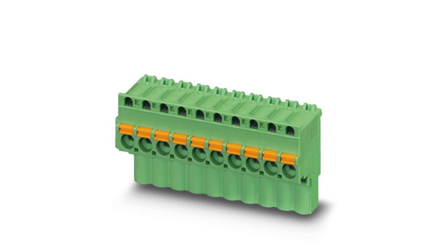 Phoenix Contact 5.08mm Pitch 7 Way Pluggable Terminal Block, Plug, Spring Cage Termination