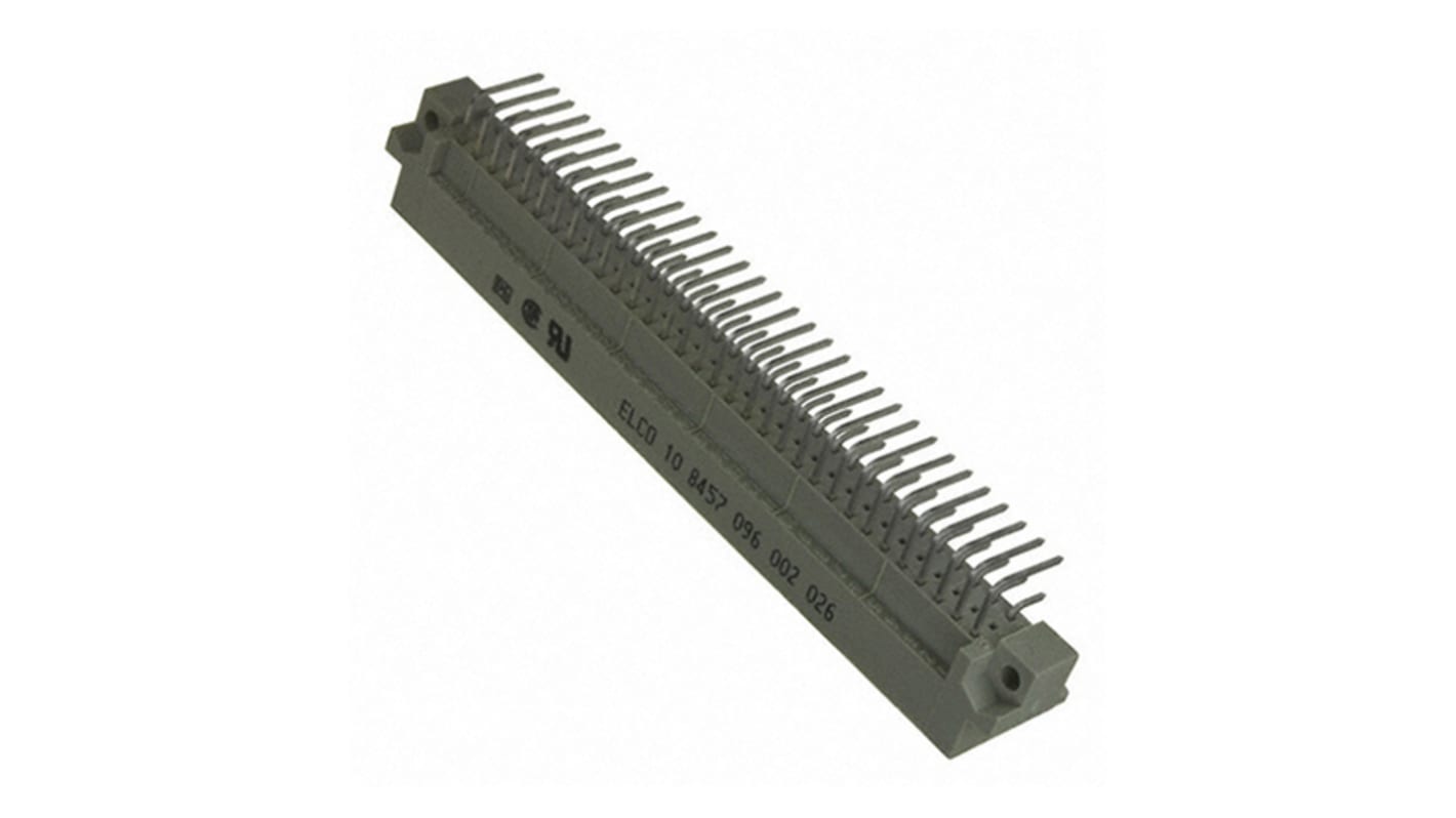 KYOCERA AVX 8457 64 Way 2.54mm Pitch, Type C Class C2, 3 Row, Right Angle DIN 41612 Connector, Plug