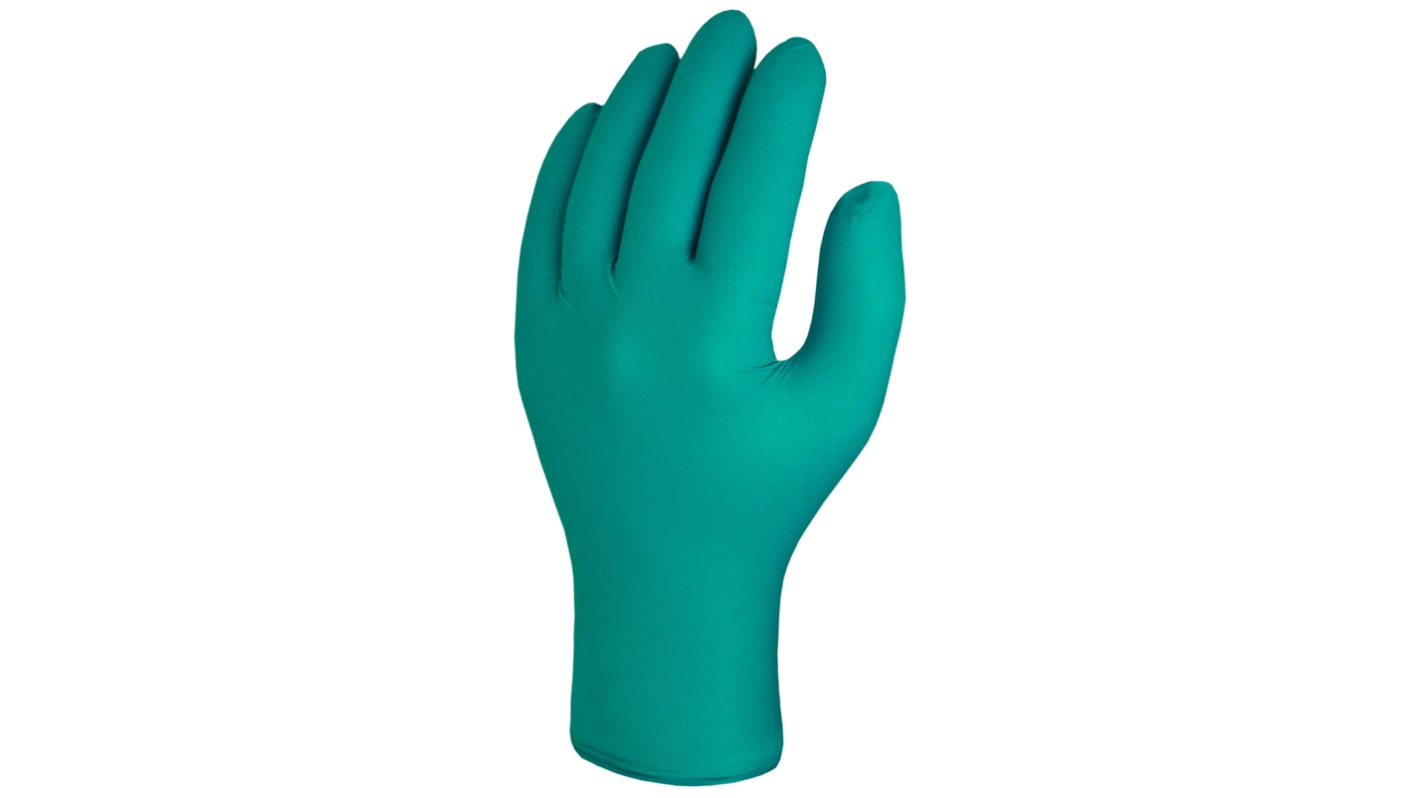 Guantes desechables Skytec sin polvo de Nitrilo Verde, talla 10, XL, caja de 100 unidades