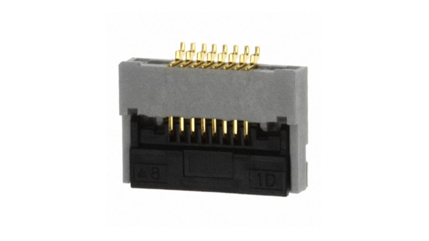 Conector FPC macho Ángulo de 90° KYOCERA AVX serie 6288 de 8 vías, paso 0.5mm, 1 fila