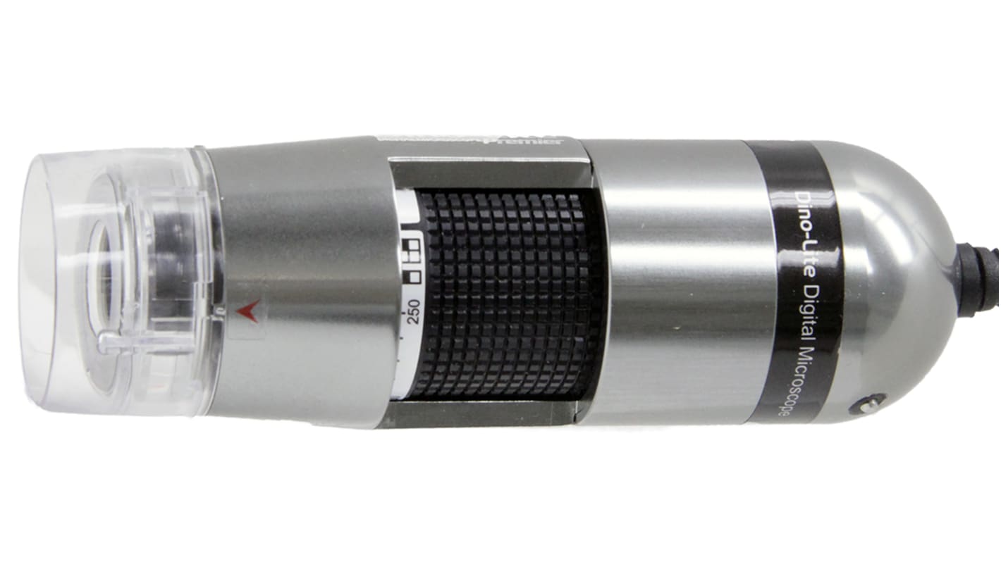 Microscopio digital Dino-Lite AD7013MZT, 20 → 200X, 2592 x 1944 píxeles, 30fps, con iluminación LED blanco, USB