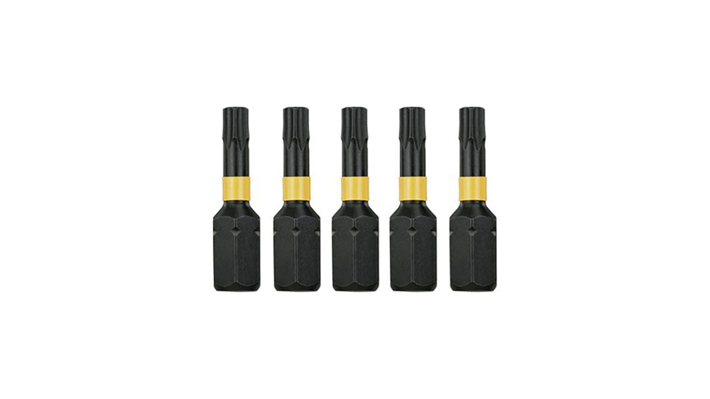 Punta avvitatore a percussione Torx DeWALT, 5 pezzi, T20