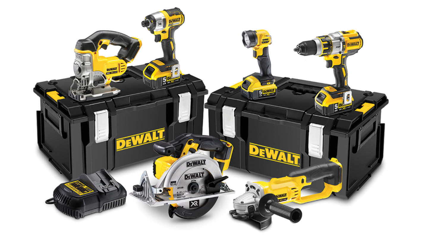 DeWALT Li-Ion Akku Elektrowerkzeugsatz 6-teilig Bürstenlos 5Ah , UK-Netzstecker